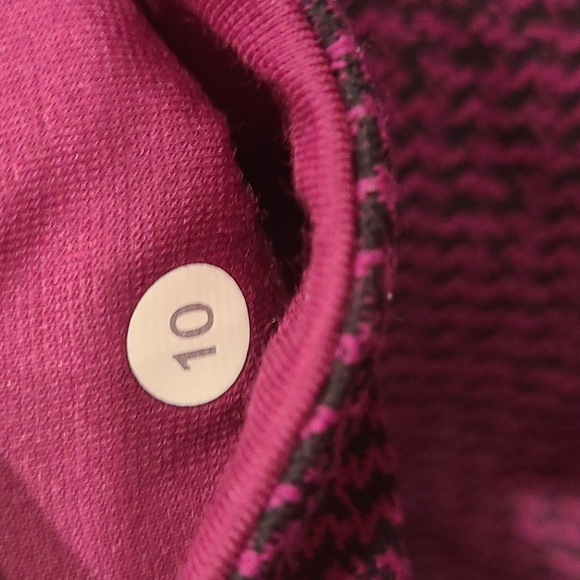 Lululemon Wunder Under Crop III Teeny Tooth Deep Fuchsia Black - Picture 5 of 9